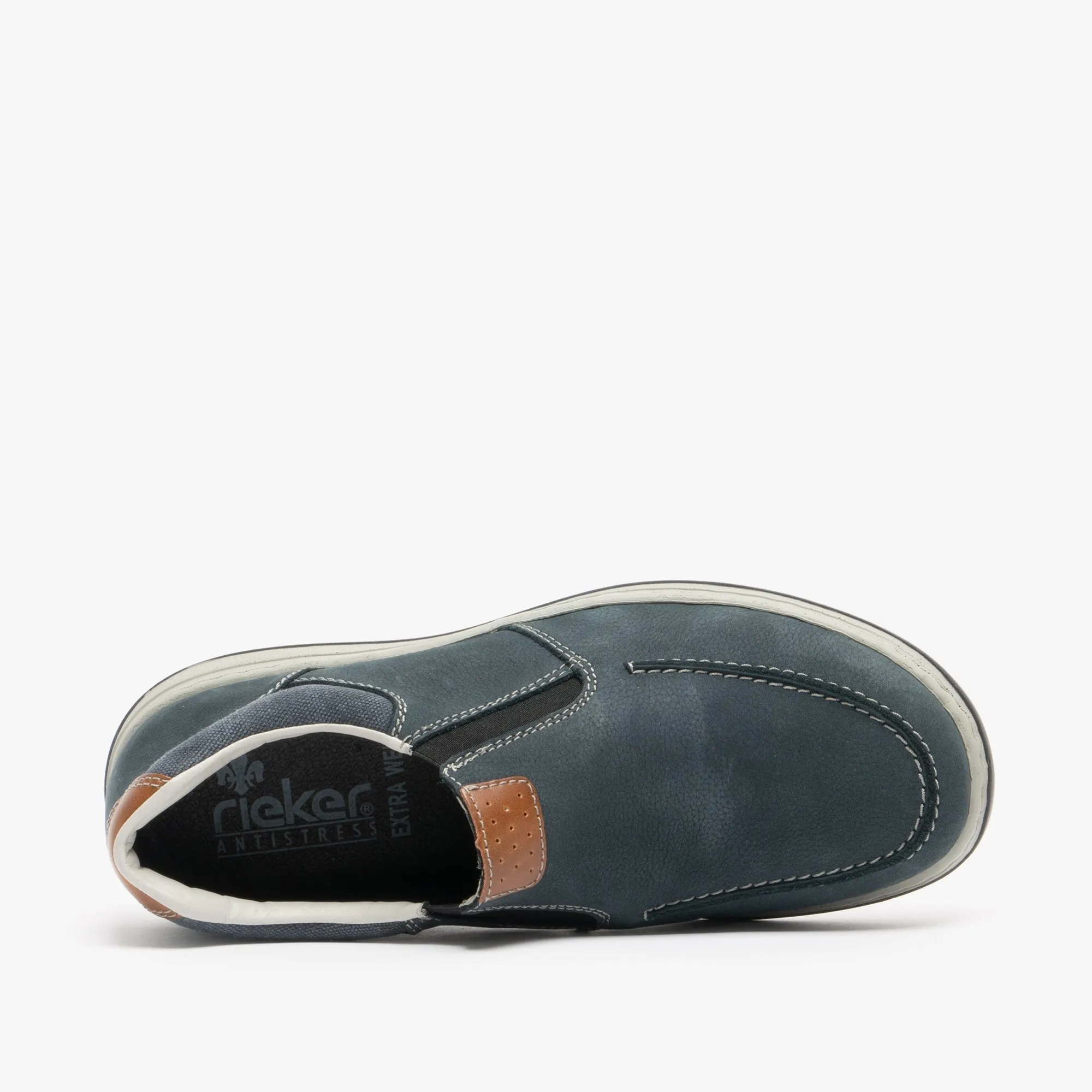 17360-15 Mens Leather Slip On Shoes Pacific