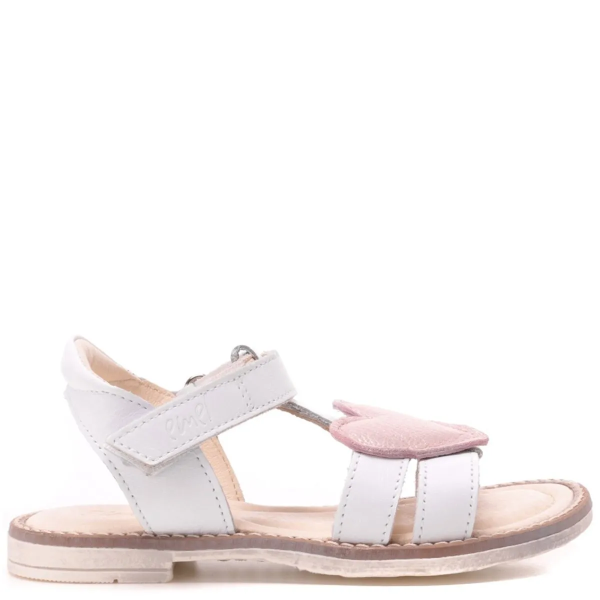 (2568D-4) Emel sandals white heart