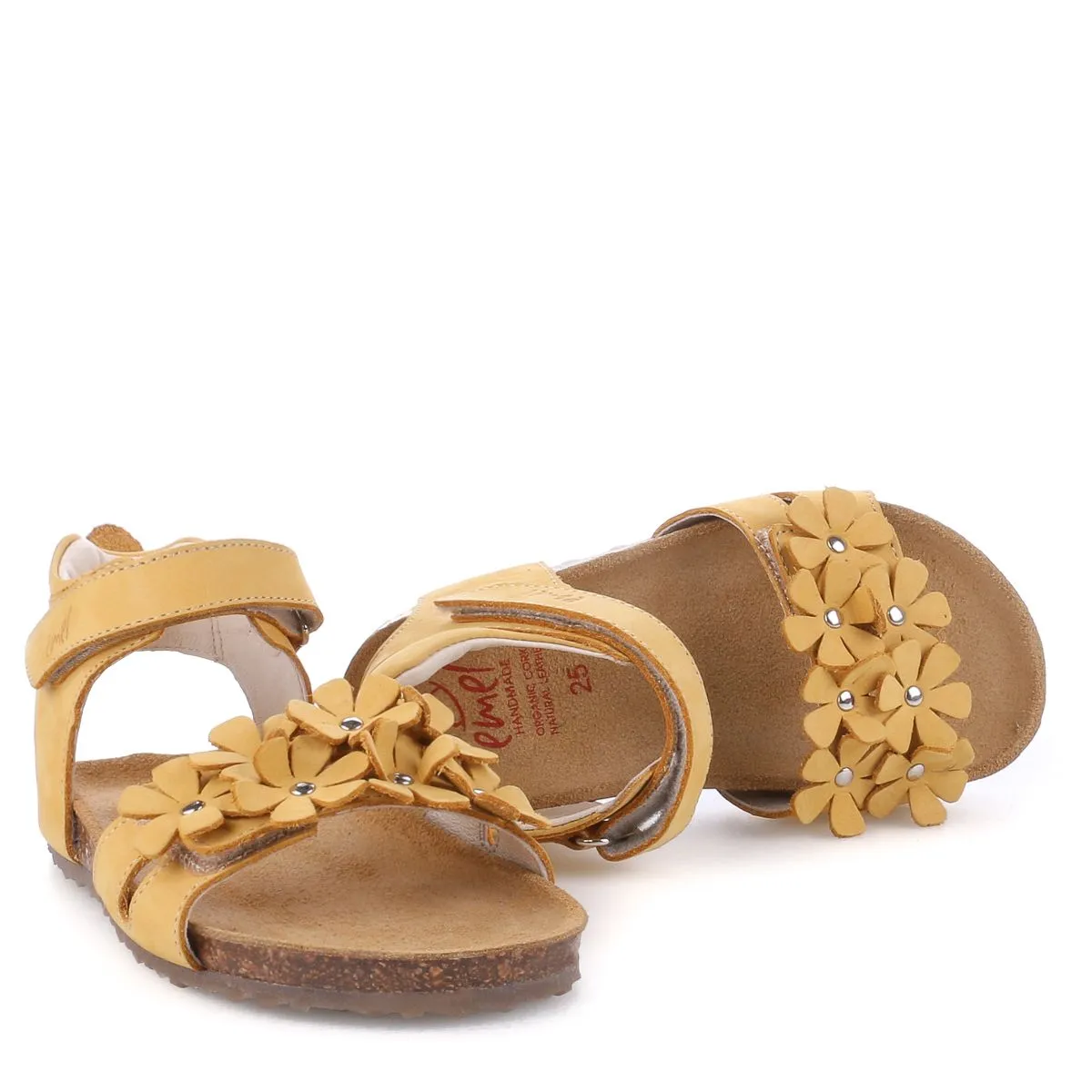 (2640D-11/2641D-11) Emel Yellow Flowers sandals