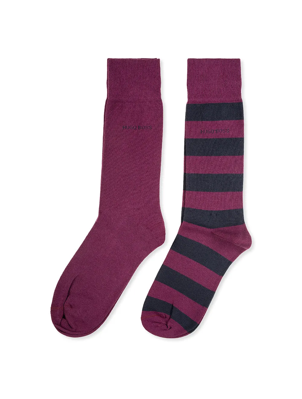 2p Blockstripe Sock Purple