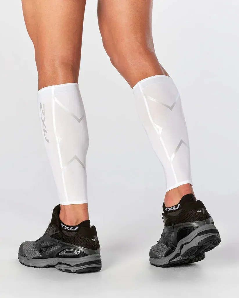 2XU Compression Calf Guards - White/White