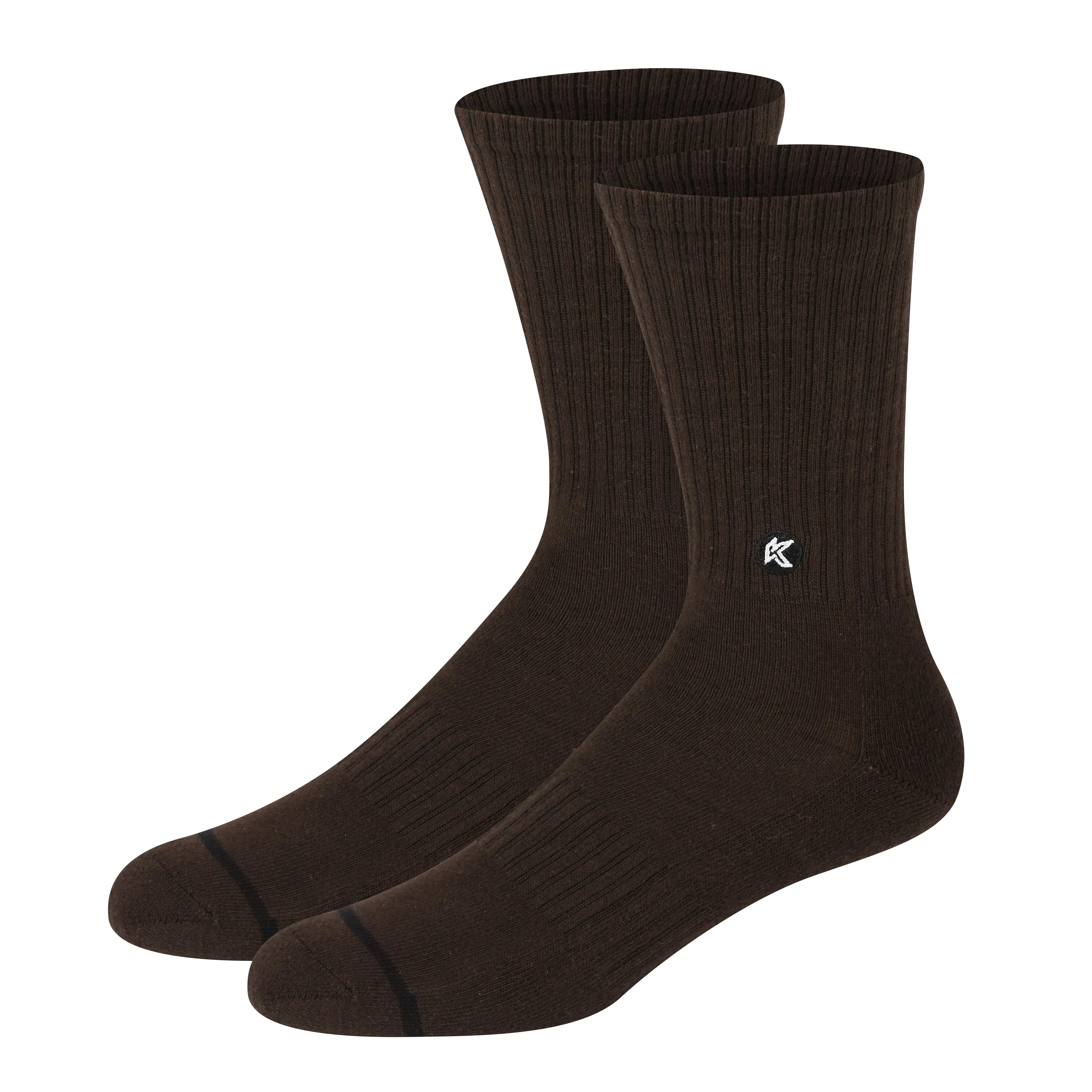 3 Pack Mocha Crew Sock