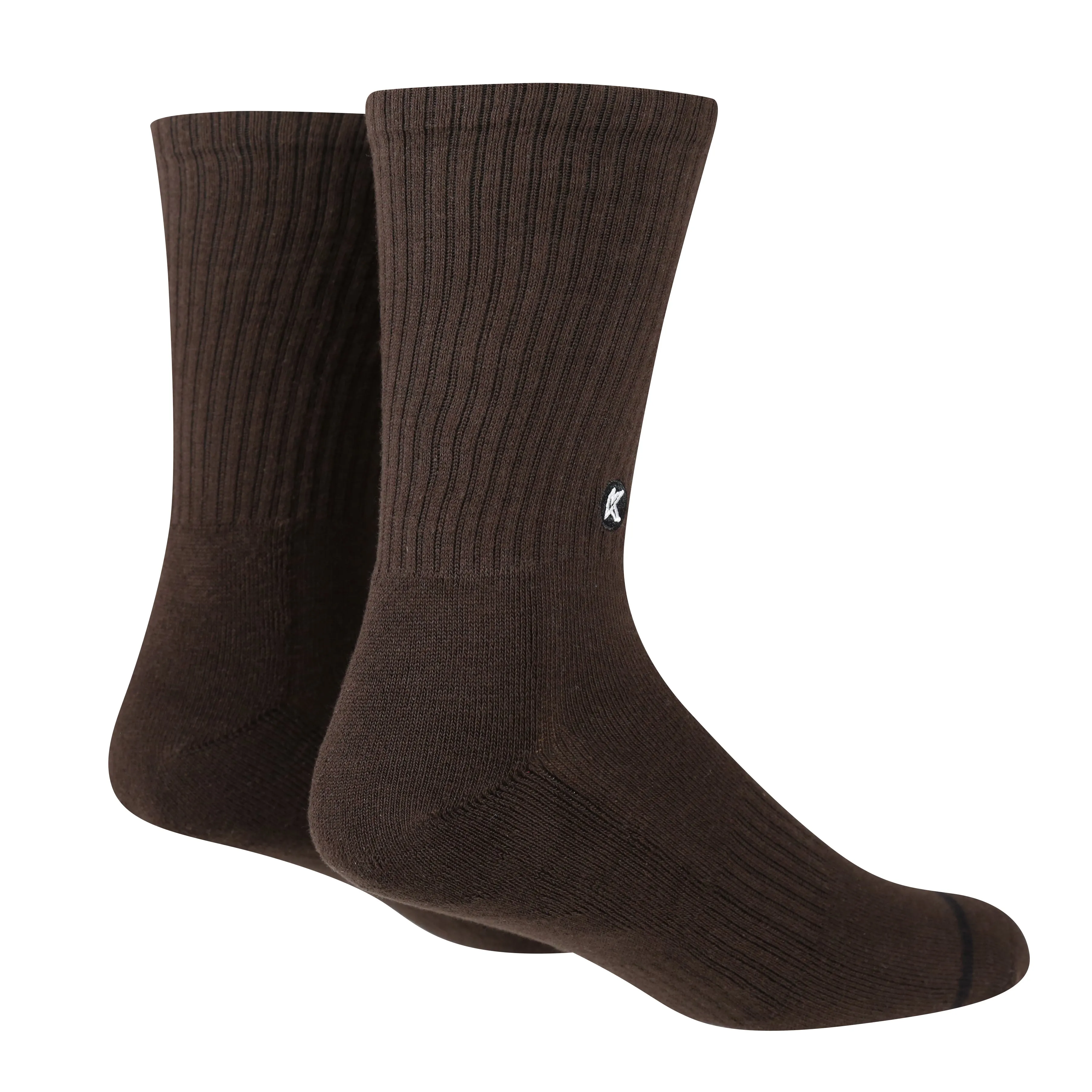 3 Pack Mocha Crew Sock