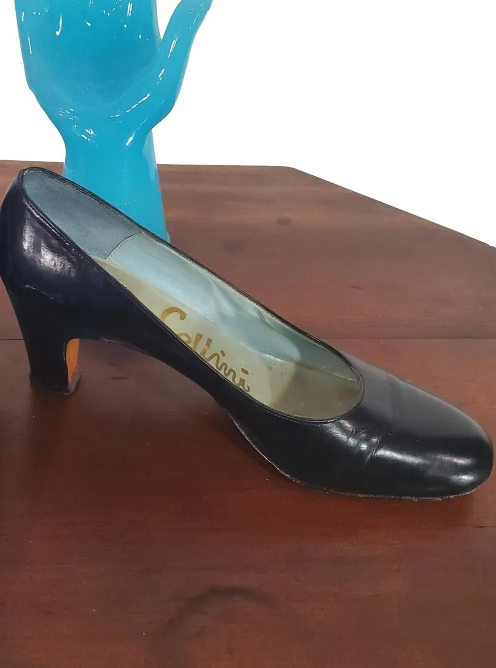 60s Black Calfskin Pumps - 5AA