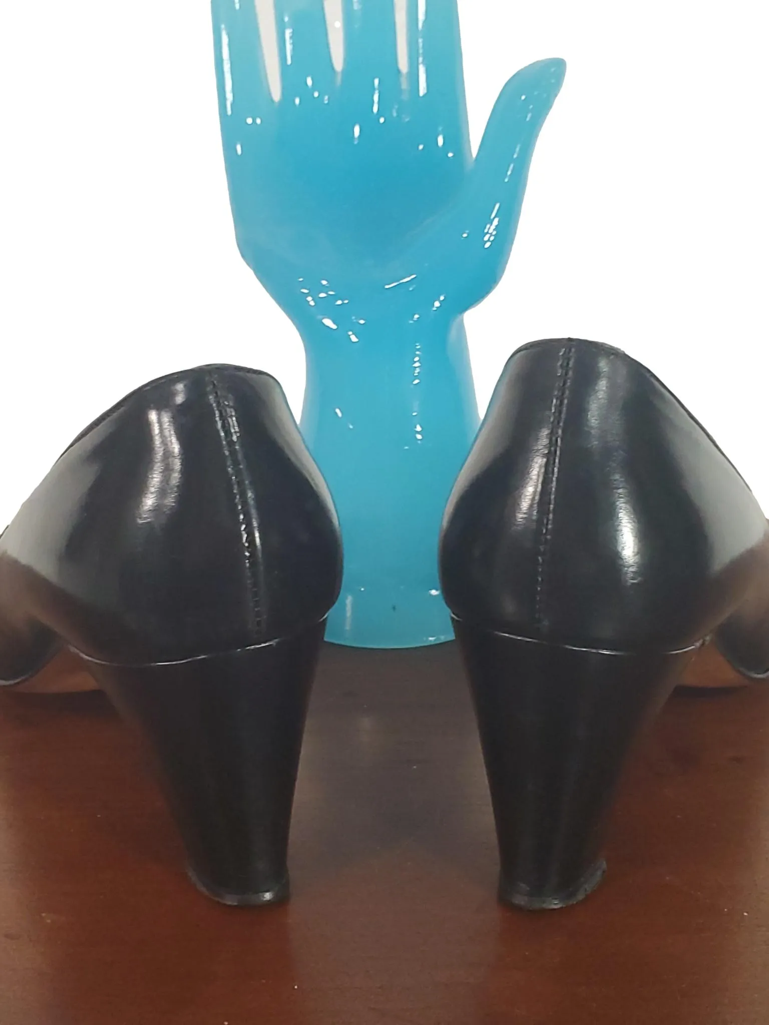 60s Black Calfskin Pumps - 5AA