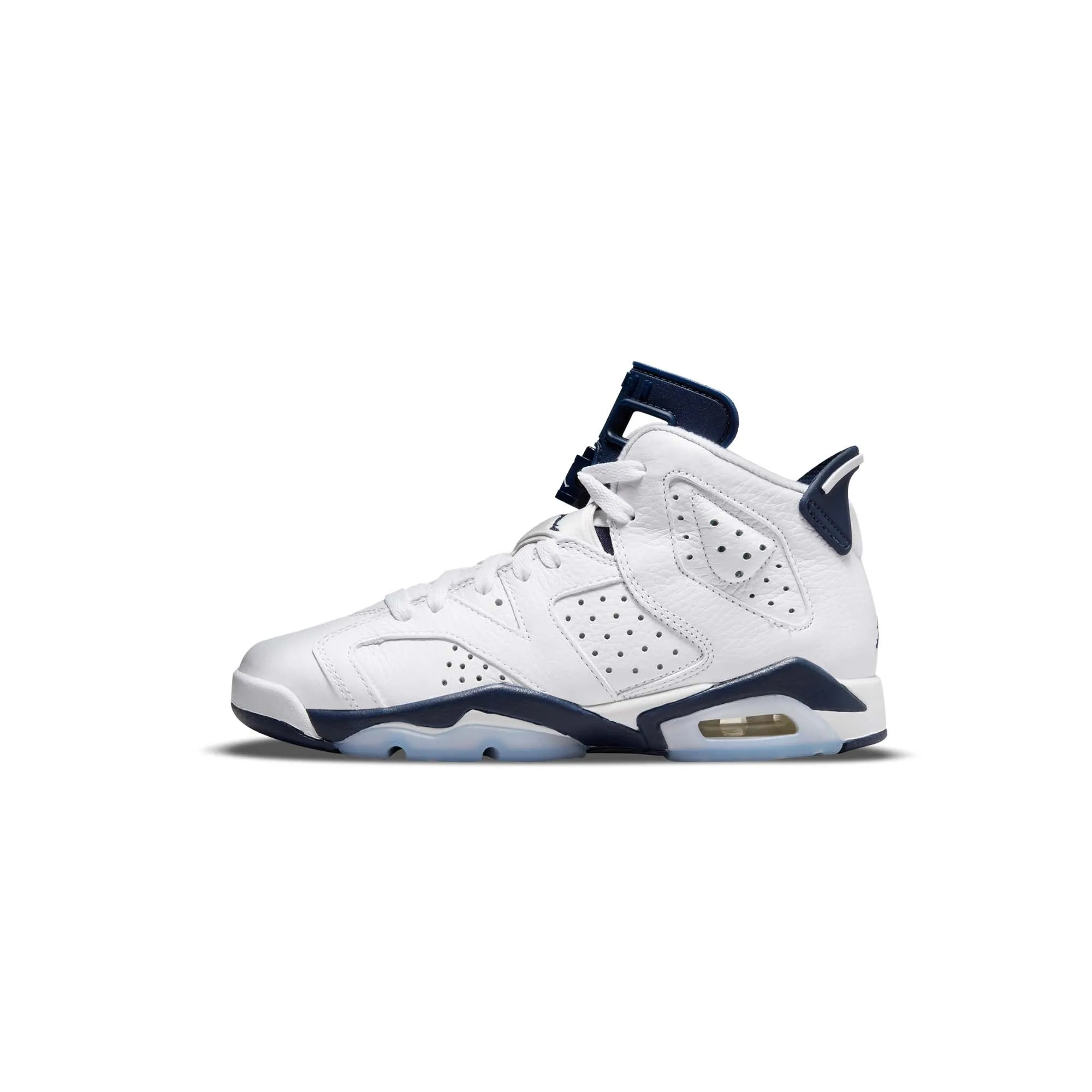 Air Jordan Kids 6 Retro GS Shoes 'White/Midnight Navy'