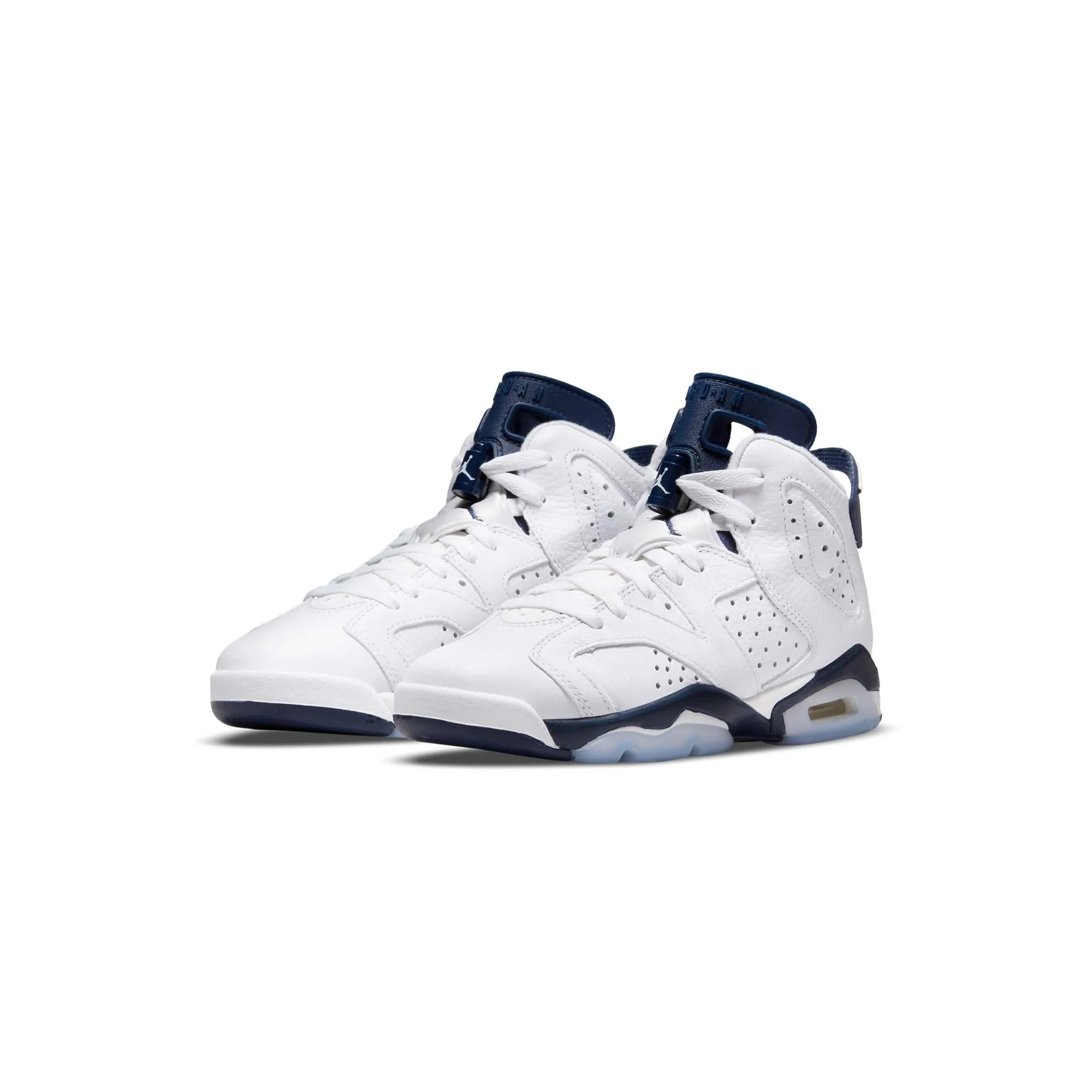 Air Jordan Kids 6 Retro GS Shoes 'White/Midnight Navy'