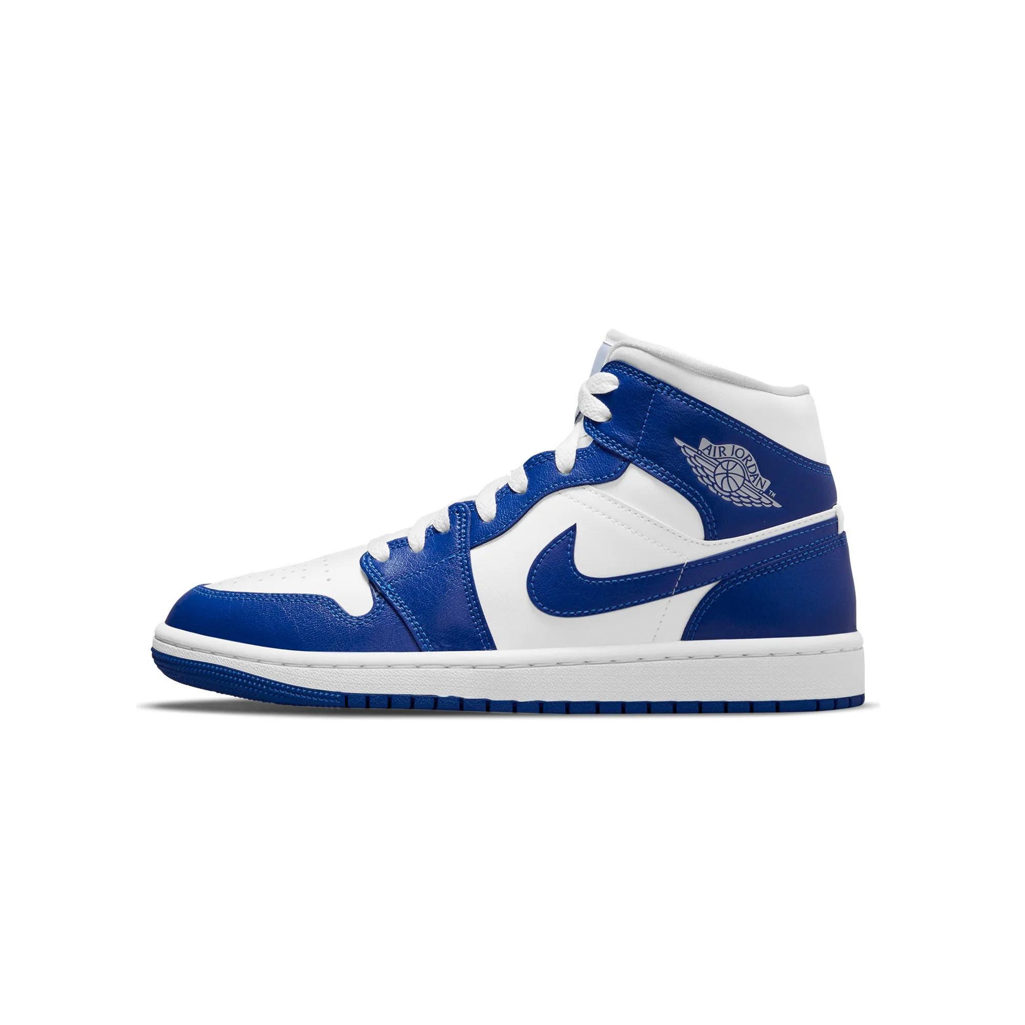 Air Jordan Womens 1 Mid Shoes 'White/Hyper Royal'