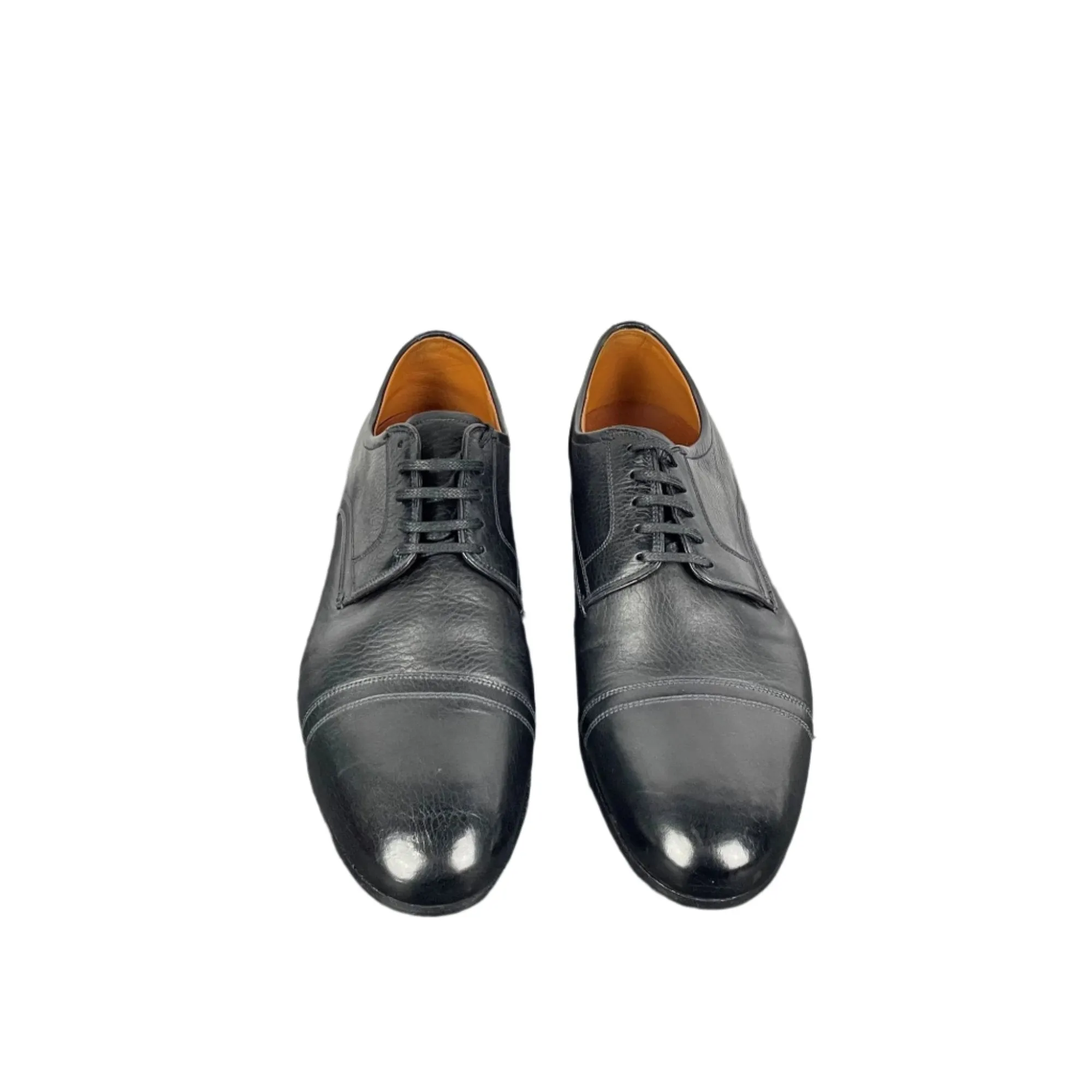 Bally Plentium Black Leather Derby Shoes