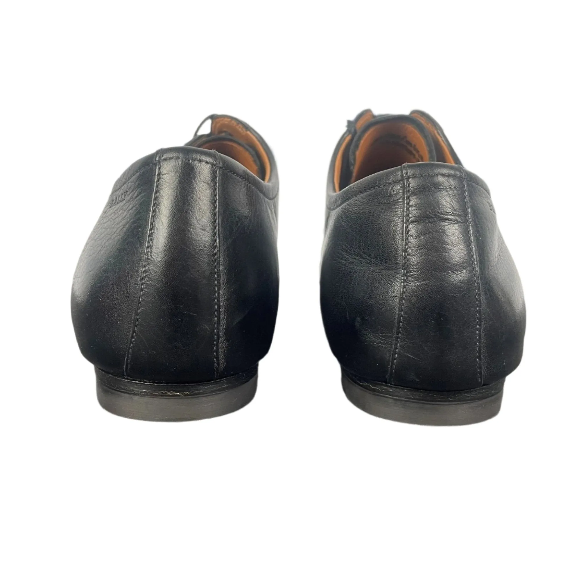 Bally Plentium Black Leather Derby Shoes