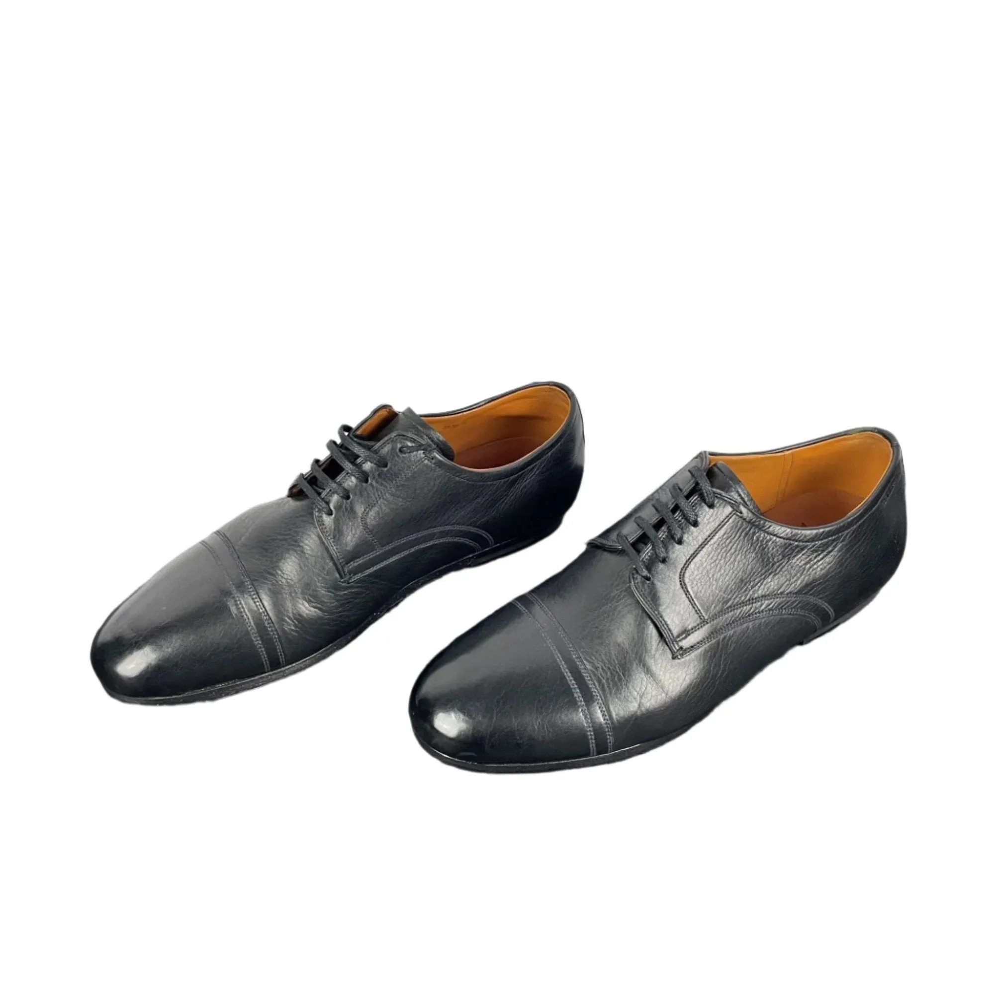 Bally Plentium Black Leather Derby Shoes