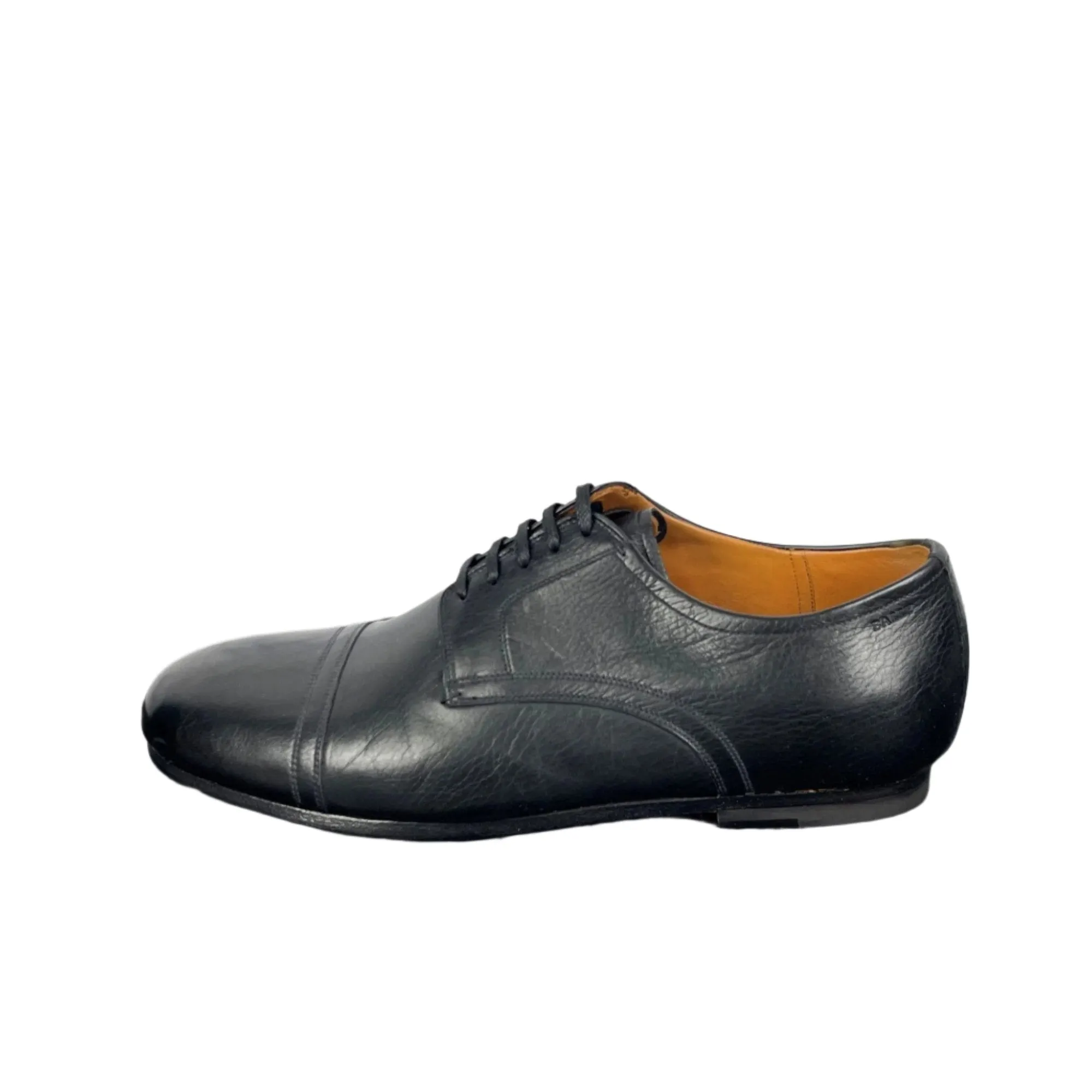 Bally Plentium Black Leather Derby Shoes