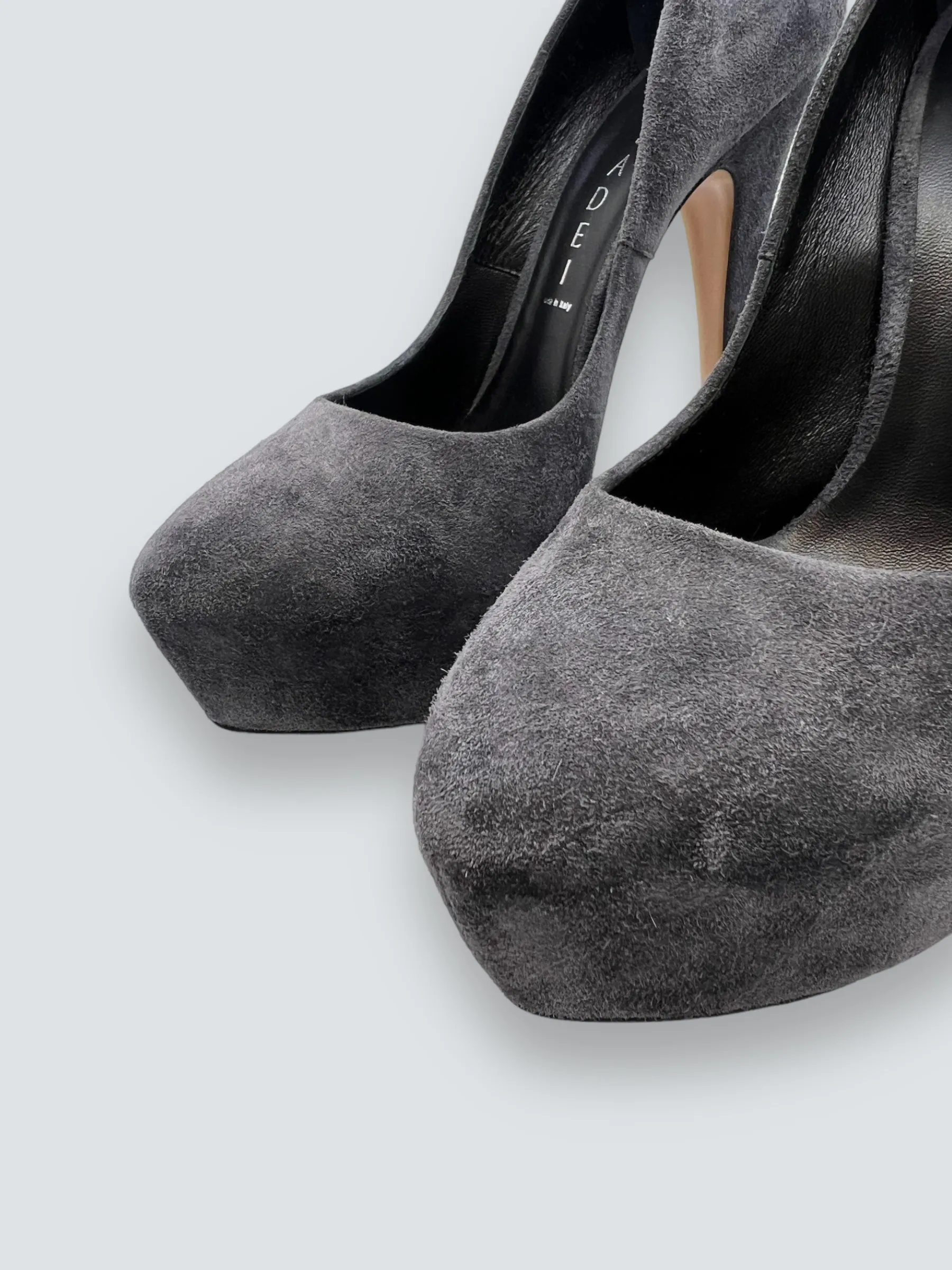 Biodini Casadei Size 36 Grey Suede Leather Shoes