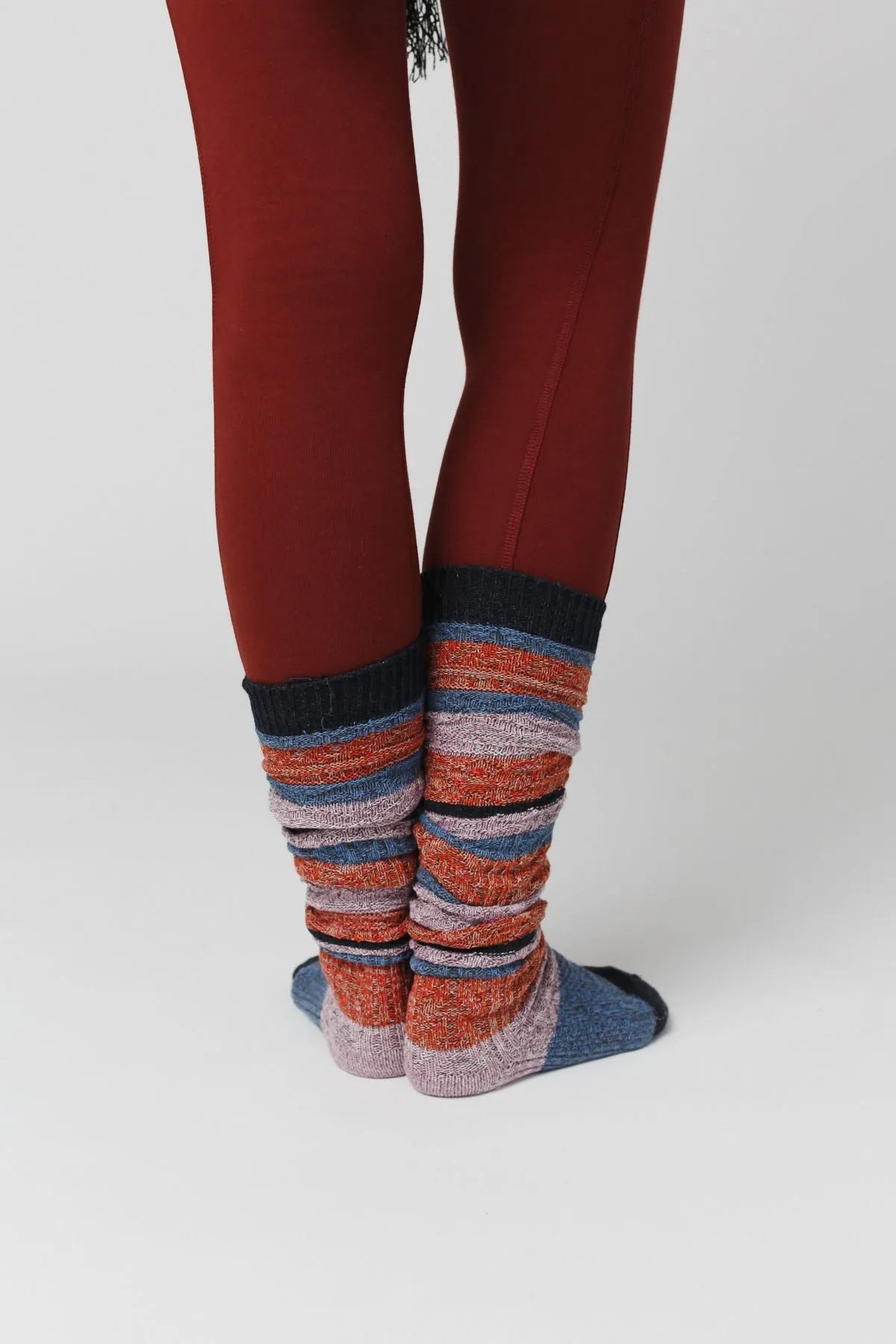 Cecily Stripe Socks - Gray