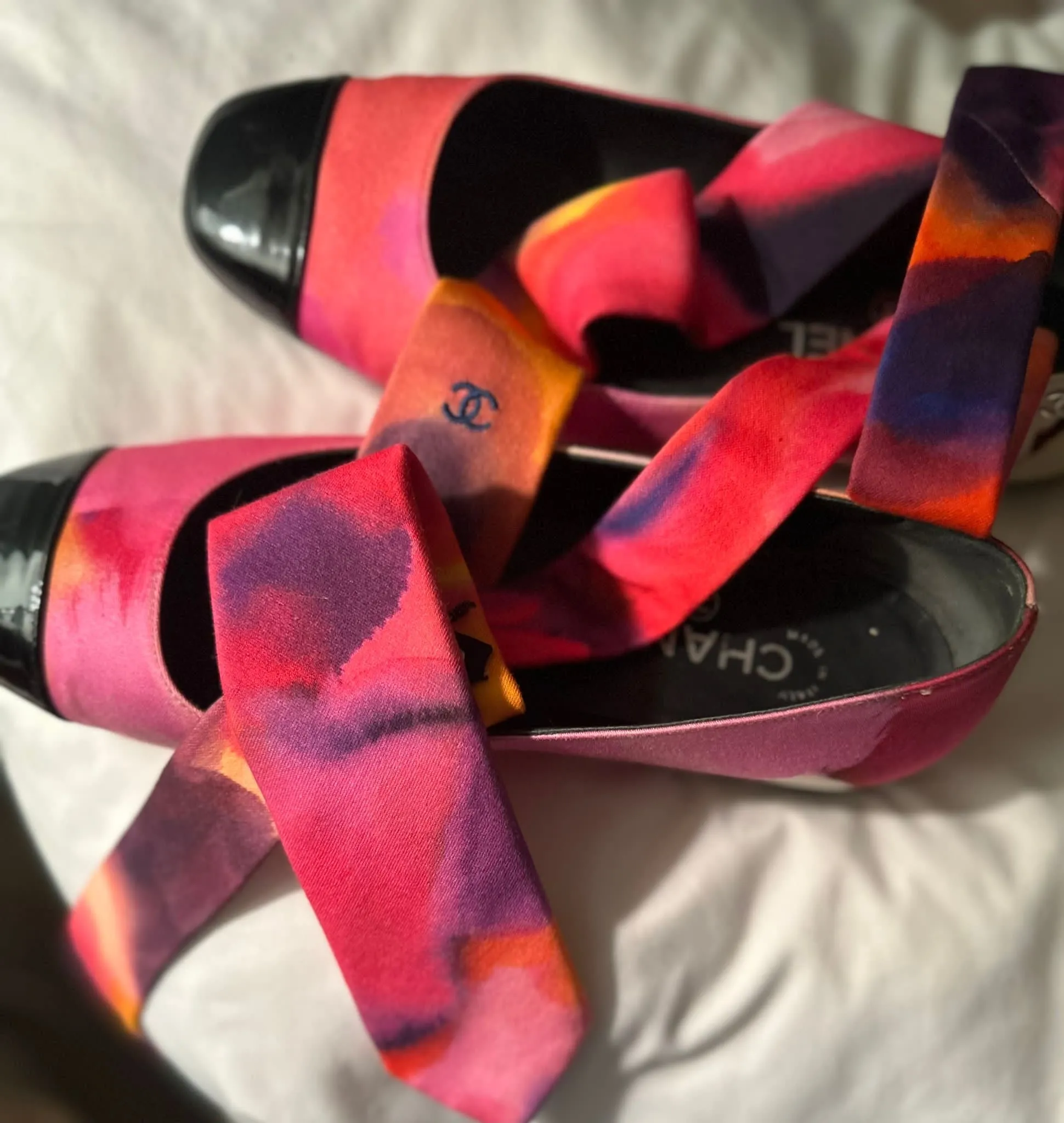 Chanel 15P 2015 Spring Runway Watercolor Necktie