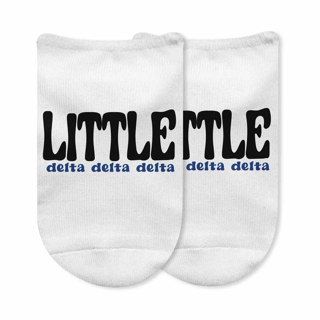 Delta Delta Delta No Show Socks for Bigs and Littles