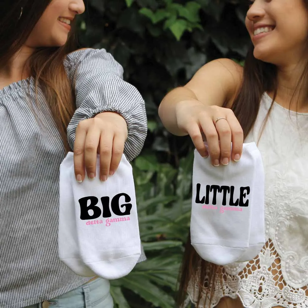 Delta Gamma No Show Socks for Bigs and Littles