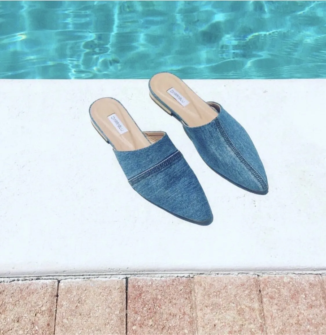 Dokh Mules - Denim Blue