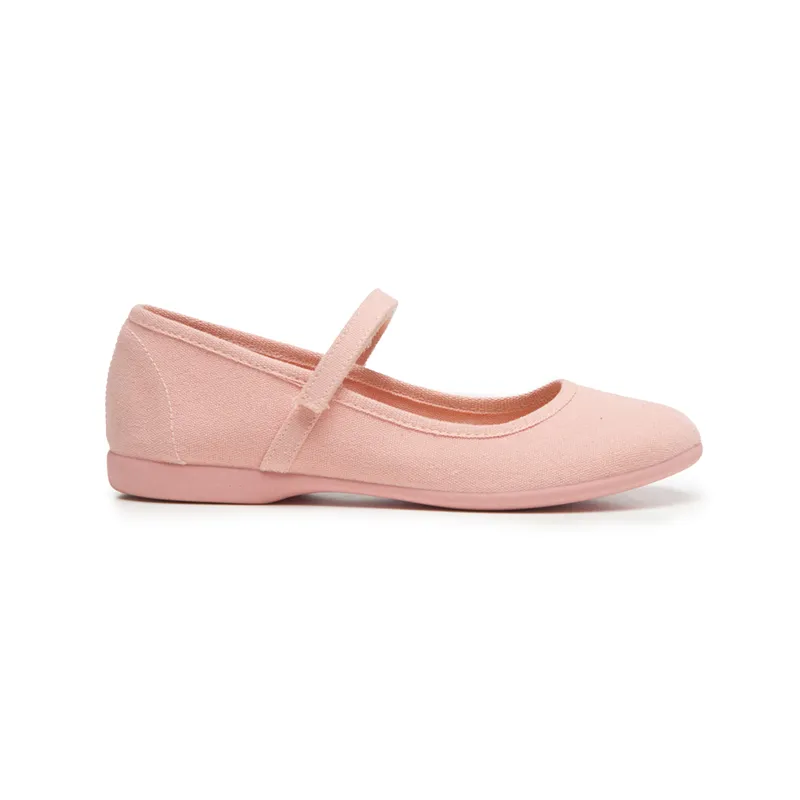 ECO-friendly Classic Canvas Mary Janes in Peach