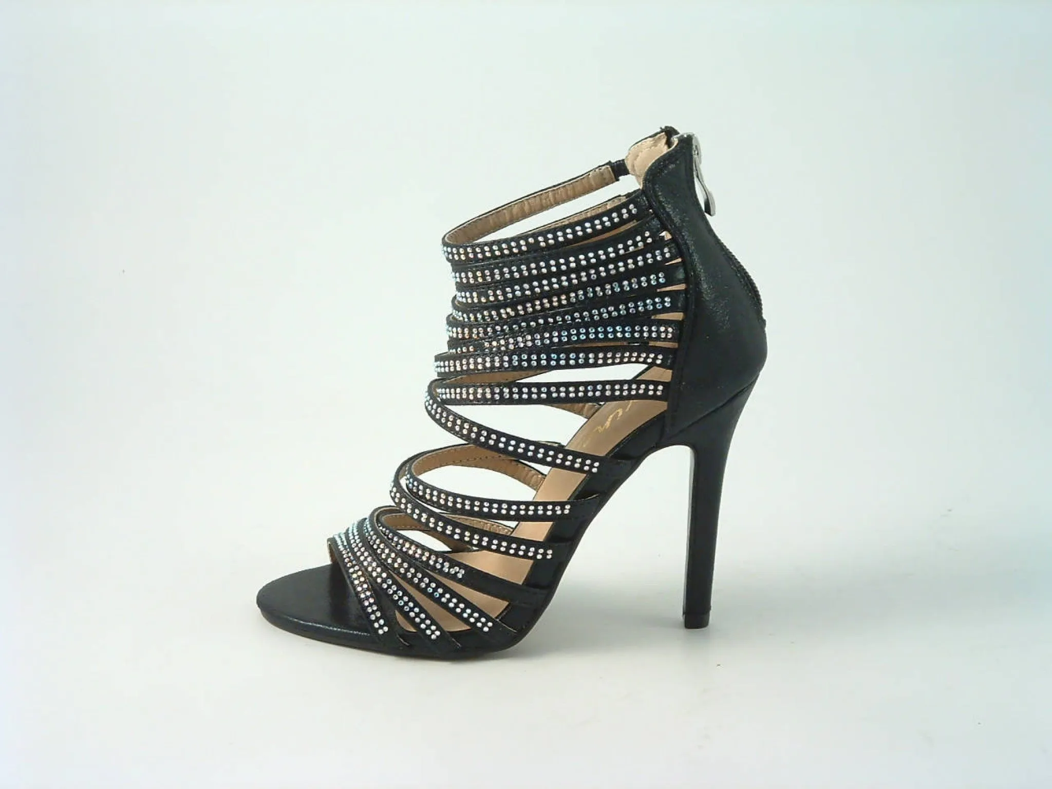 Glitz Shoes Divine Multi Diamante Strap Cage Sandal