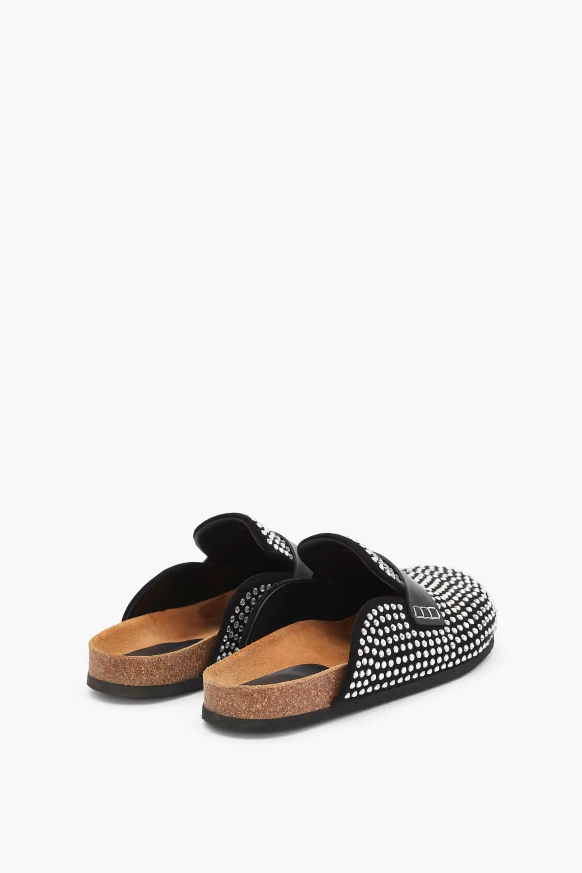 JW Anderson Crystal Loafer Mules - Black