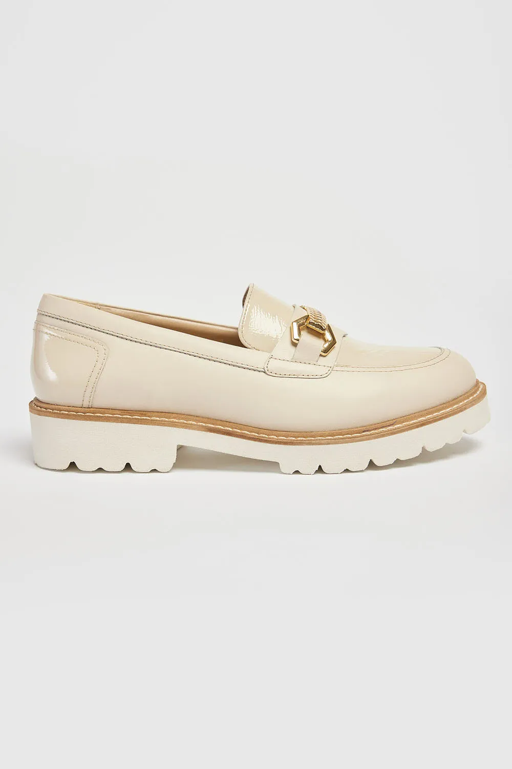 Ladies Slip On Loafers Pod Leather Ladies Shoes White Kendal sale