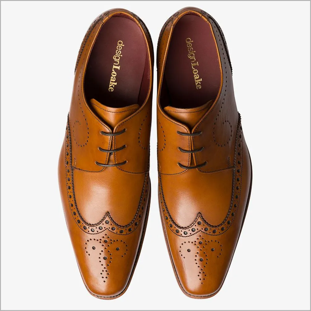 Loake Kruger Tan Derby Brogue Shoe*