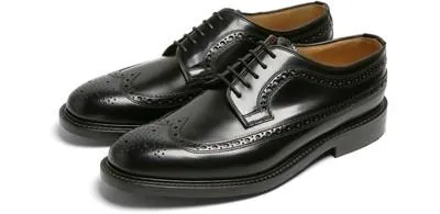 LOAKE Royal Brogue Shoe - Black