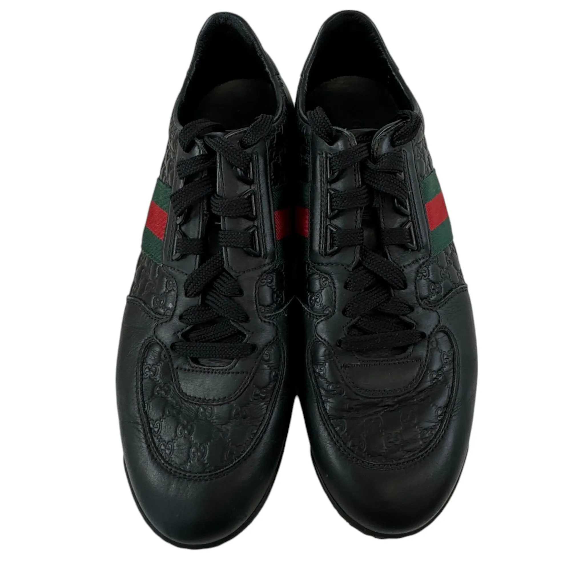 Men's Gg Monogram Low Trainers Black Size EU 40.5 / UK 6.5