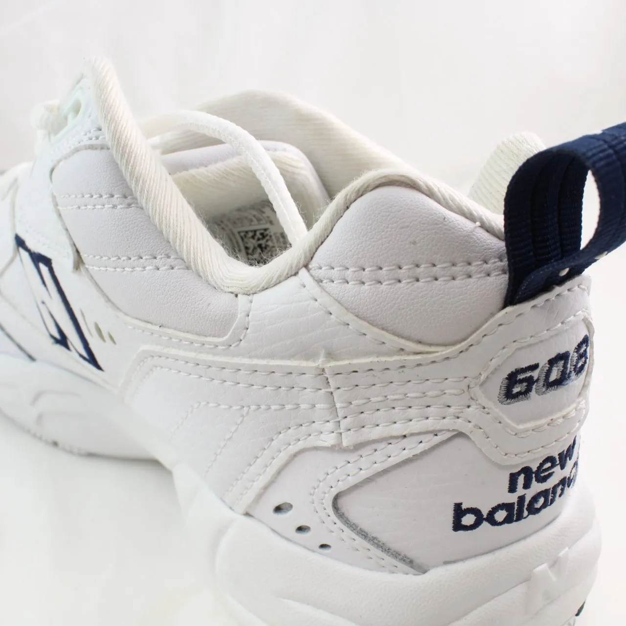 Mens New Balance 608 White Navy Trainers