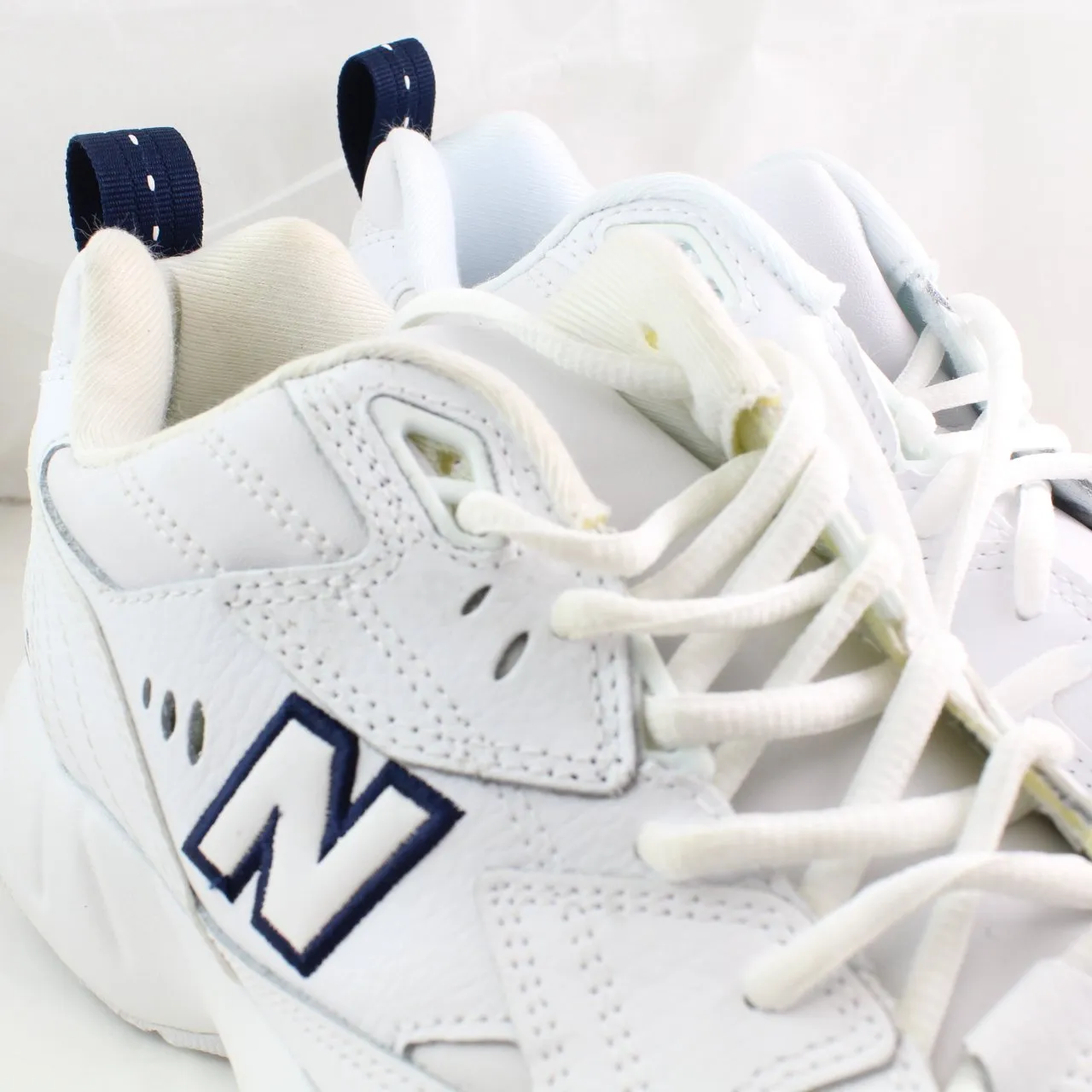 Mens New Balance 608 White Navy Trainers