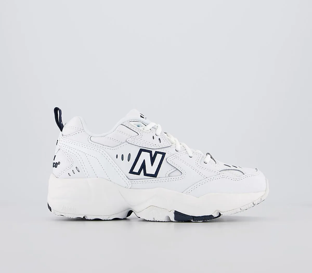 Mens New Balance 608 White Navy Trainers