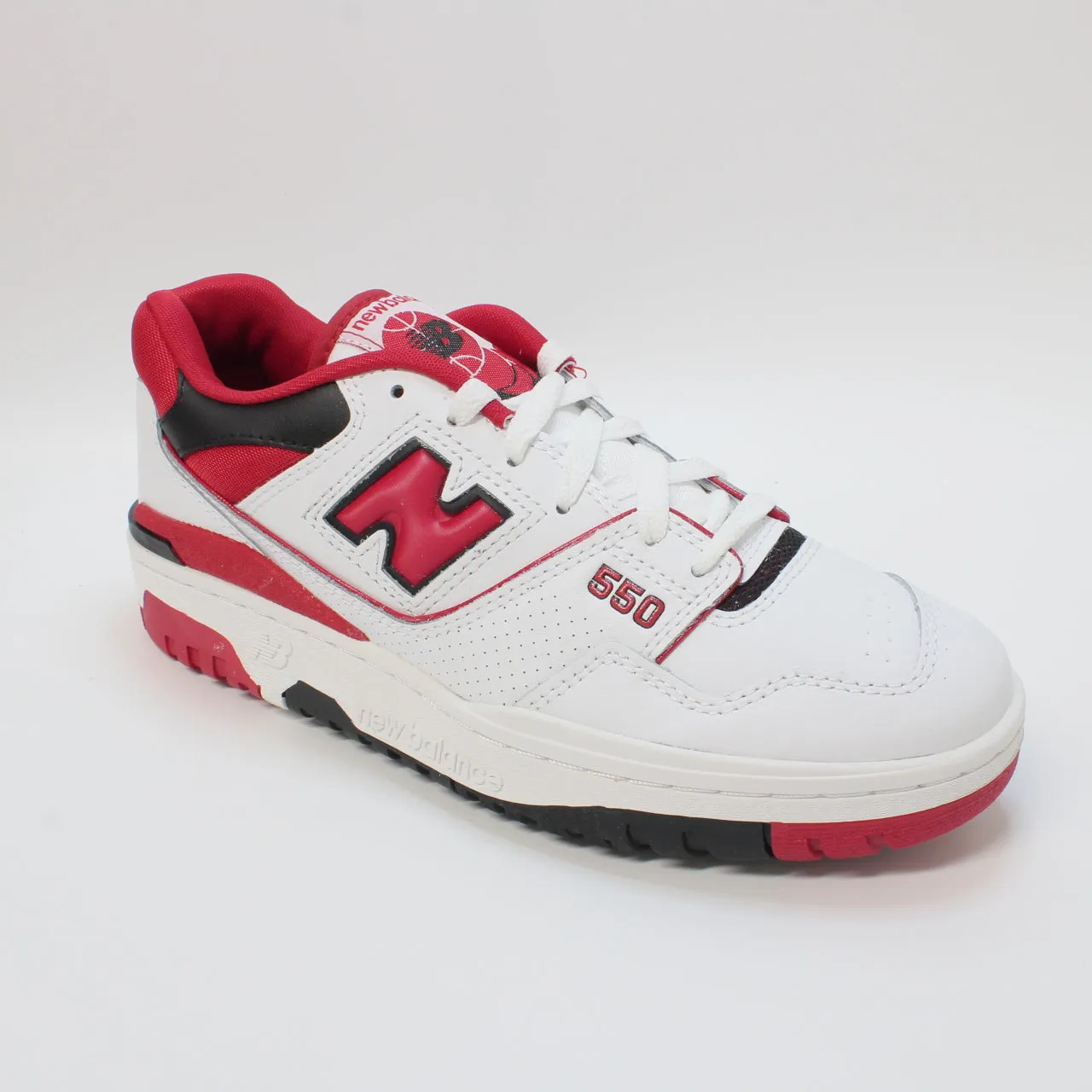 Mens New Balance BB550 Red White Trainers