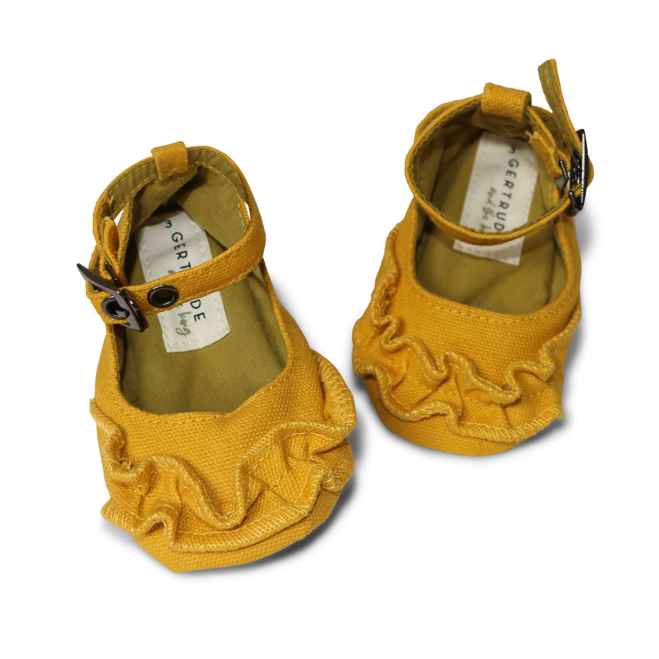 Mustard Ruffle Mary Janes