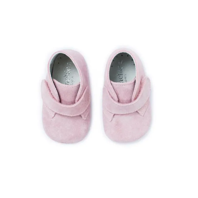 My-First Suede Pram Booties in Pink