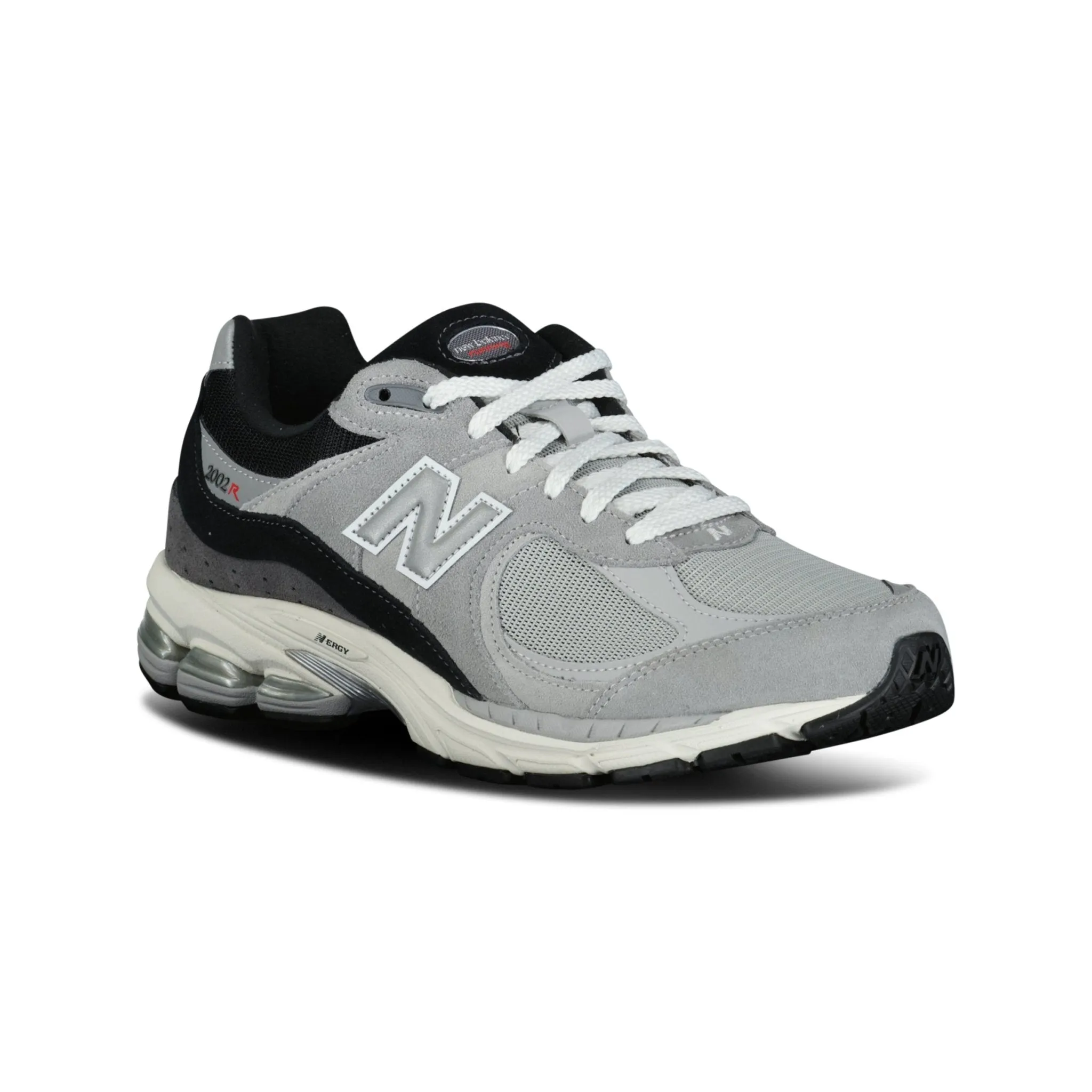 NEW BALANCE 2002R GREY / BLACK TRAINERS