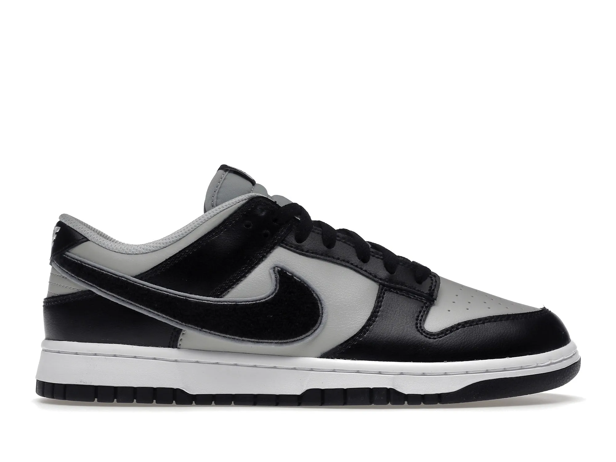 Nike Dunk Low Chenille Swoosh Black Grey