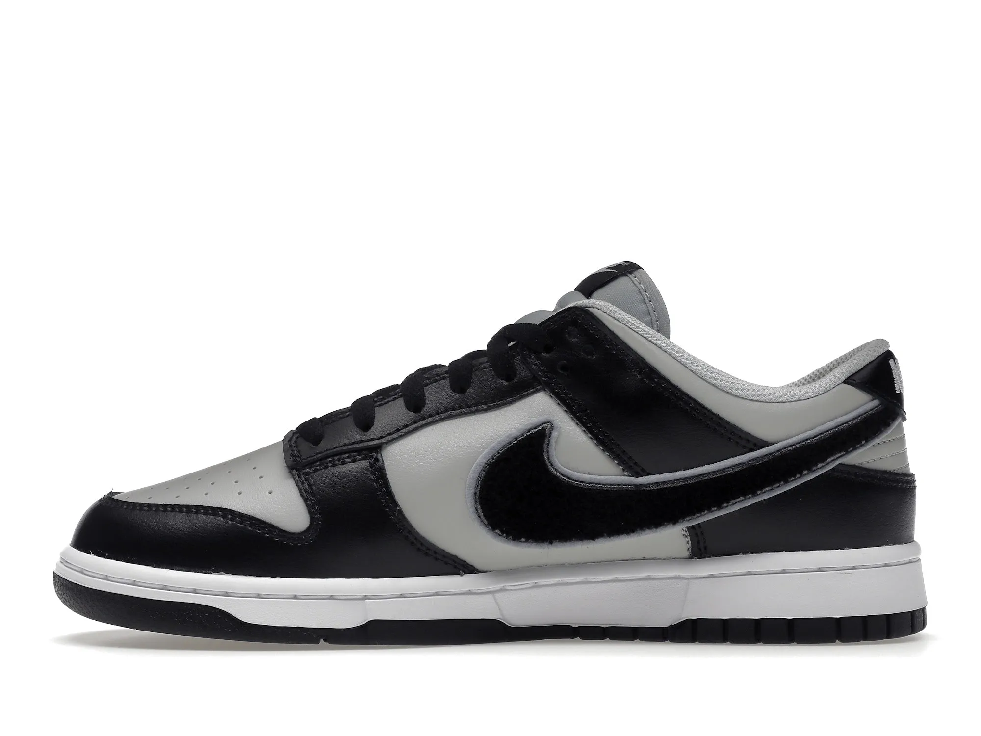 Nike Dunk Low Chenille Swoosh Black Grey