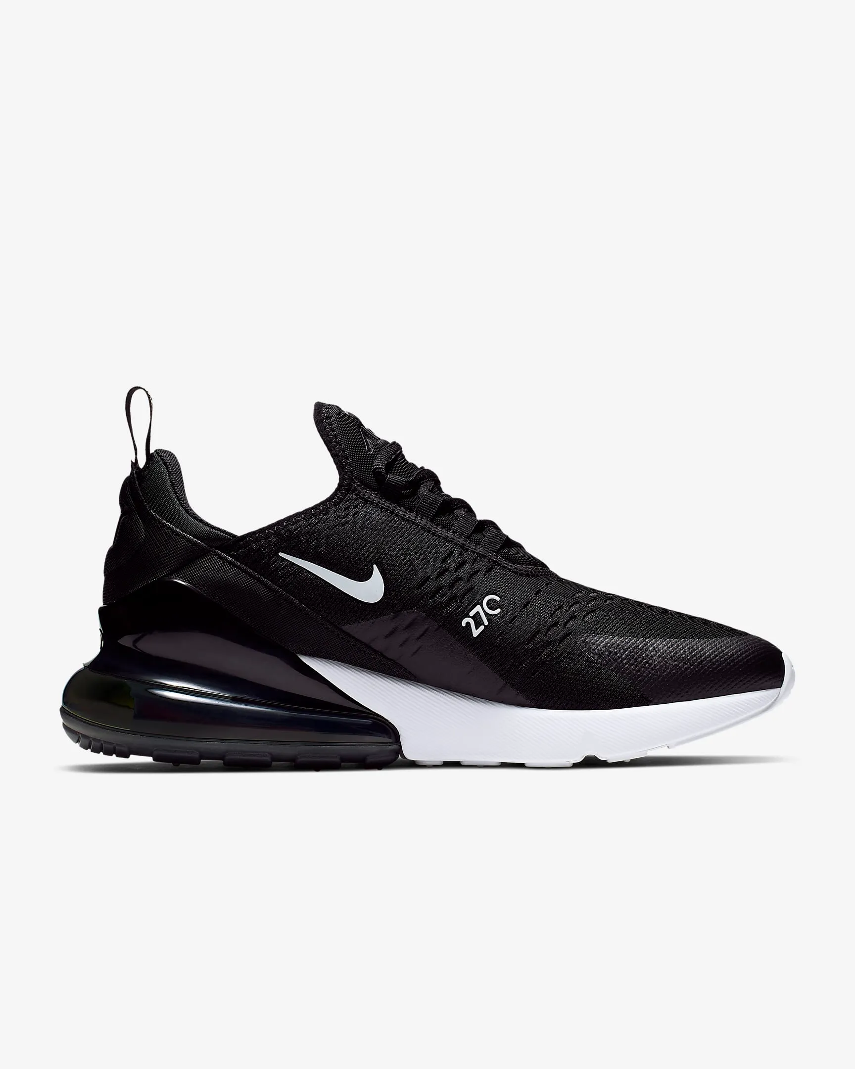 Nike Men's Air Max 270 Shoes - Black / White / Solar Red / Anthracite