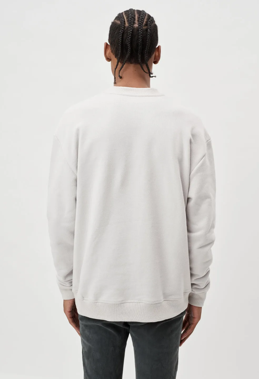 Oversized Crewneck Pullover / Moon Grey