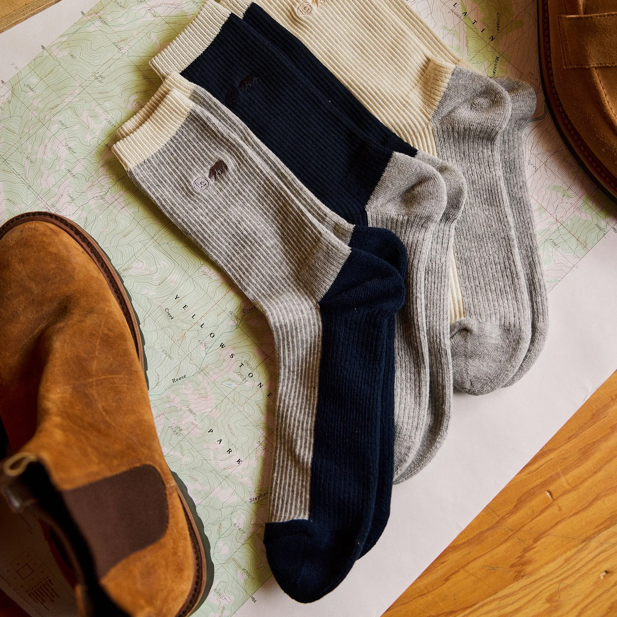 The Ribbed Sock in Grey