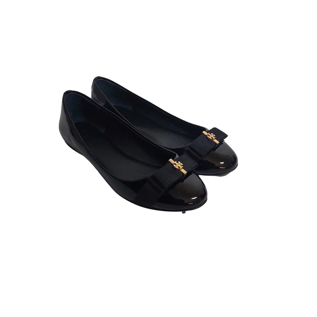 Tory Burch Black Patent Leather 'Trudy' Ballet Flats | Gently used |