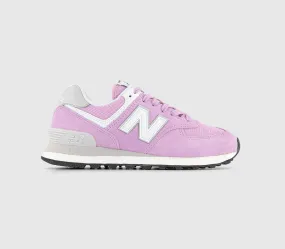 Womens New Balance 574 Alpha Pink Trainers