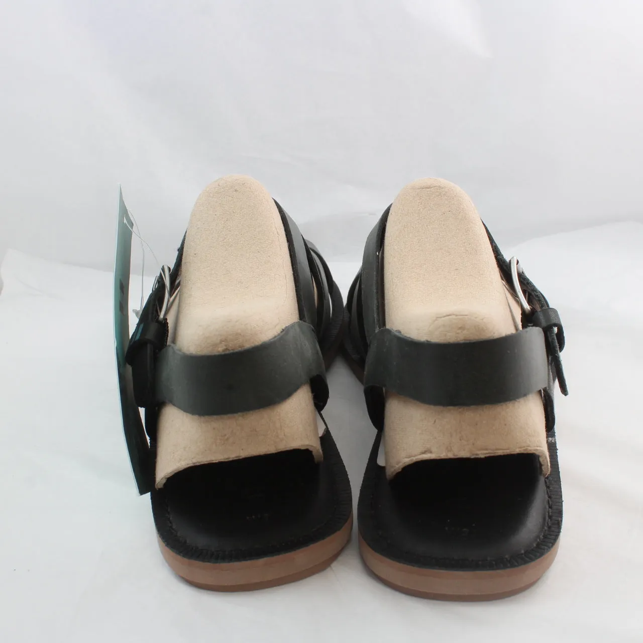 Womens Toms Sicily Sandal Black Leather