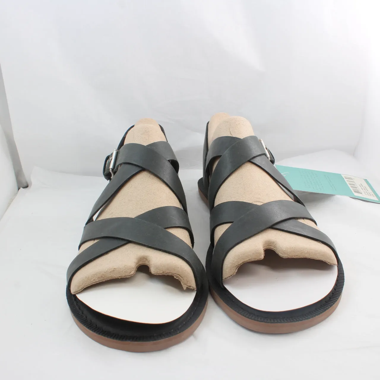 Womens Toms Sicily Sandal Black Leather