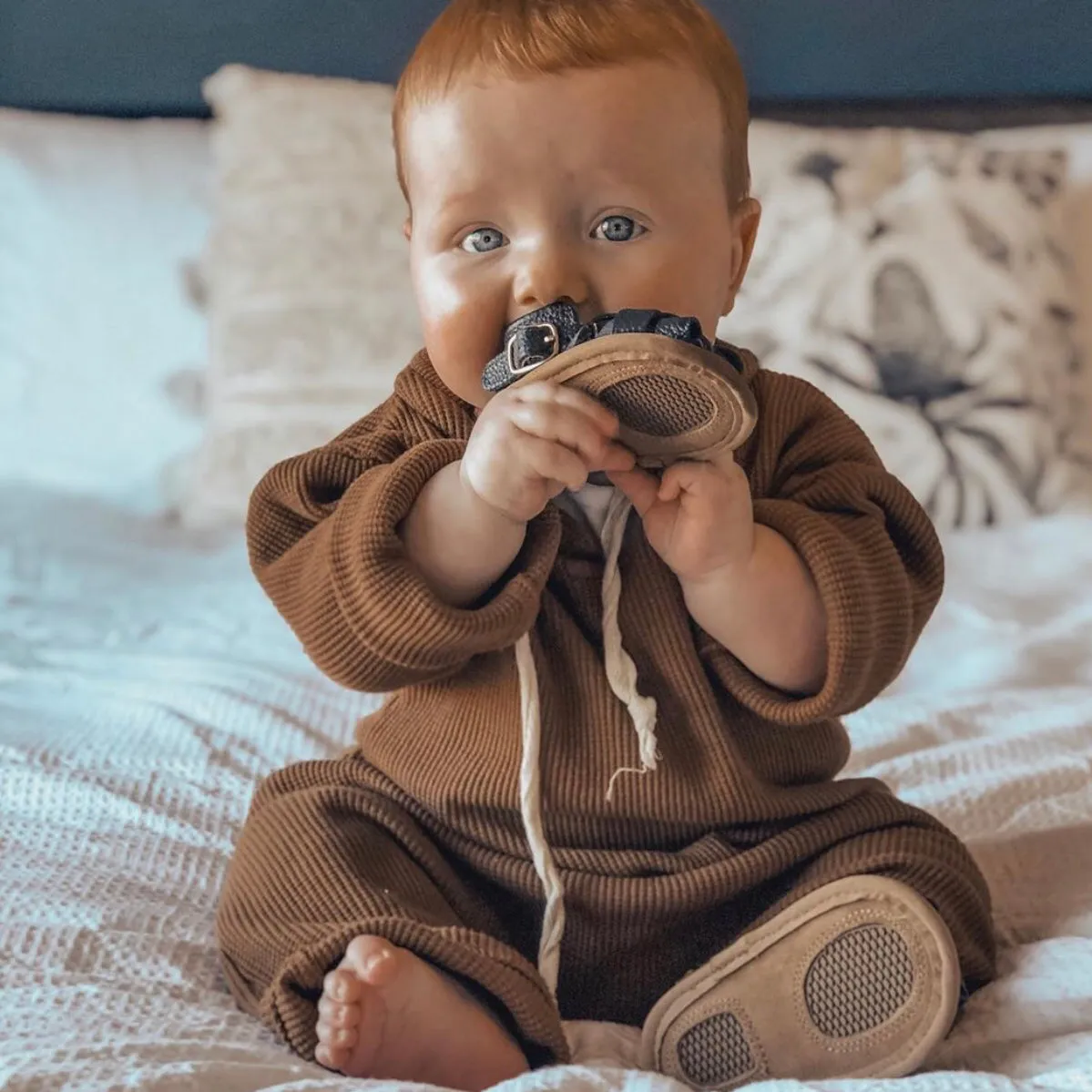 Zodiac Blue Leather Baby Sandal